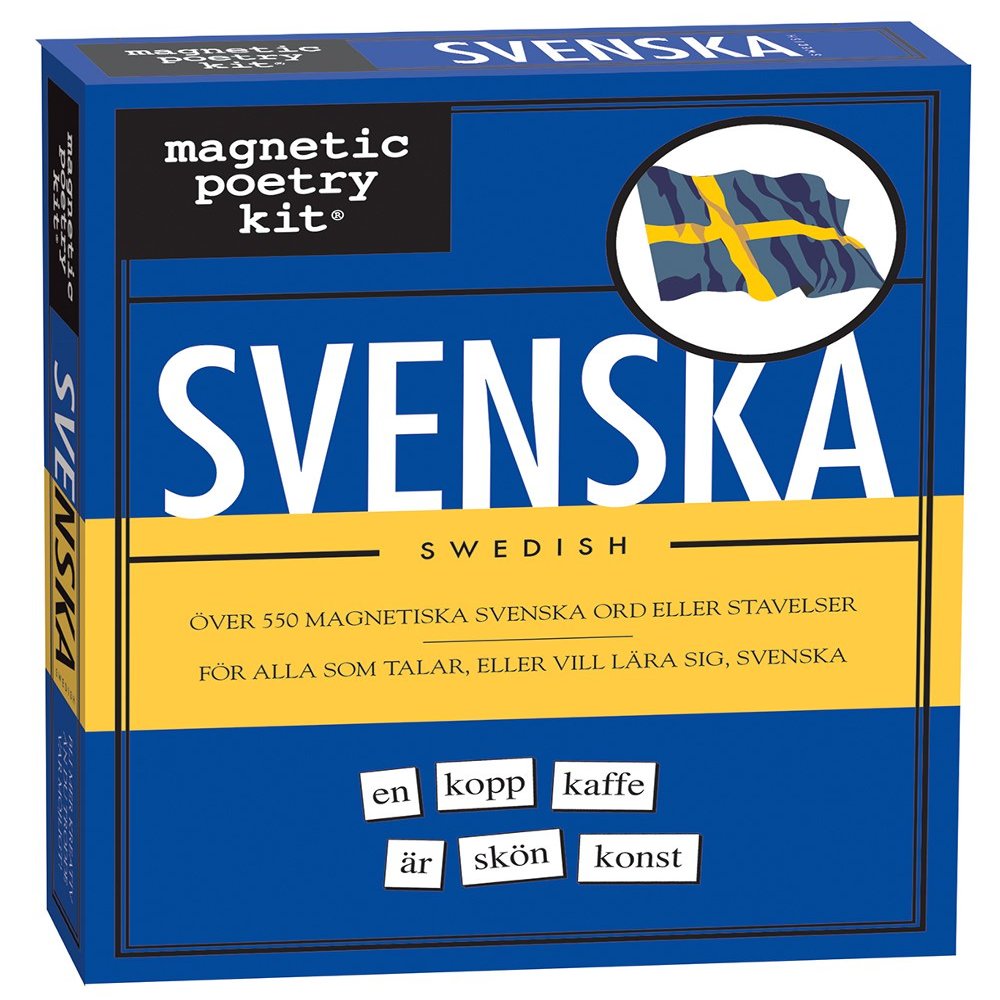 Magnetic Poetry - Swedish (Svenska) Kit - Words for Refrigerator - Write Poems and Letters on the Fridge - Made in the USA