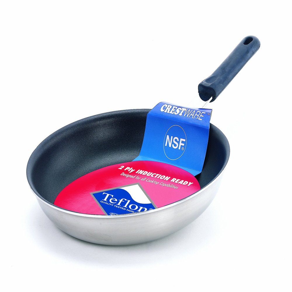 Crestware 7-1/2-Inch Coated Induction Efficient Fry Pan, Medium, Silver