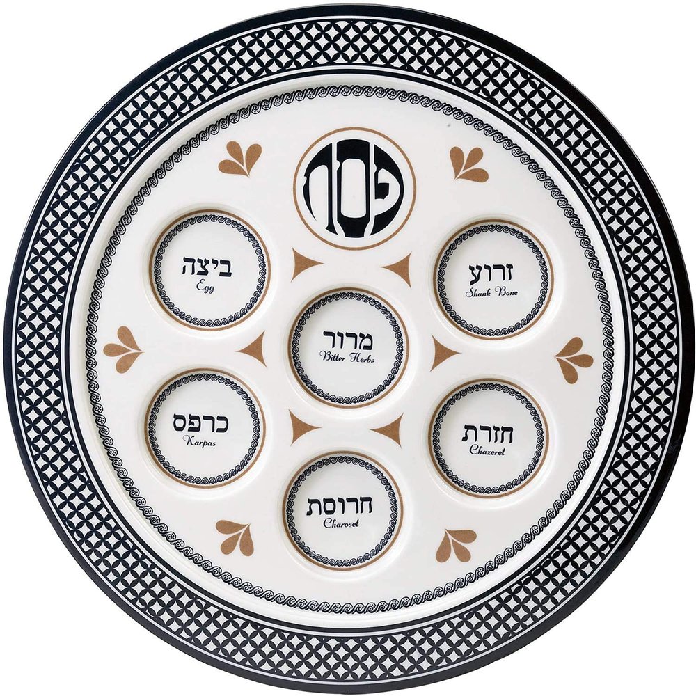 Rite Lite "Seder Traditions" Melamine Seder Plate- For Pesach/Passover Holiday