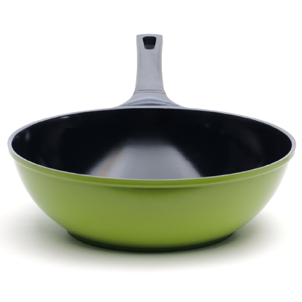 Ozeri Green Ceramic Wok, with Smooth Ceramic Non-Stick Coating (100% PTFE and PFAS Free)