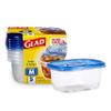 Glad GladWare Medium Rectangle Food Storage Containers with Lids, Airtight Leak-Resistant Plastic Containers for Soup Salad Meal Prep, Microwave Dishwasher Freezer Safe, 24 Oz, 5 Count view 1