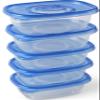 Glad GladWare Medium Rectangle Food Storage Containers with Lids, Airtight Leak-Resistant Plastic Containers for Soup Salad Meal Prep, Microwave Dishwasher Freezer Safe, 24 Oz, 5 Count view 3