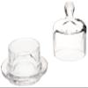 Abbott Collection 2 Piece Small Butter Dish with Dome Lid, Clear Glass (3"H) view 2