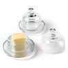 Abbott Collection 2 Piece Small Butter Dish with Dome Lid, Clear Glass (3"H) view 3