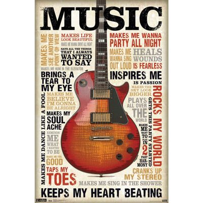 Trends International Music Inspires Me Wall Poster, 22.375" x 34", Unframed Version