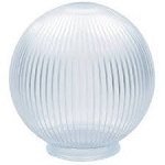 Clear Acrylic Prismatic 6 Inch Lamp Post Globe with 3.24 Inch Threaded Neck