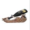 DWK Tall Drink Giraffe Decorative Table Top Wine Bottle Holder | Home Bar Decor | Wine Accessories | Kitchen Organization | Great Gifts for Her - 13.5" view 1
