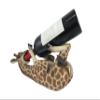 DWK Tall Drink Giraffe Decorative Table Top Wine Bottle Holder | Home Bar Decor | Wine Accessories | Kitchen Organization | Great Gifts for Her - 13.5" view 3