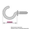 CUP HOOK 50MM TO SHOULDER TOTAL LENGTH 70MM BRASS PLATED EB ( pack of 8 ) view 3