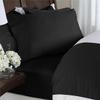 1200 Thread Count 4pc California King Size Egyptian Bed Sheet Set,Deep Pocket, Solid Black view 1