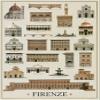 Istituto Fotocromo Italiano Vintage Art Poster, Architettura Firenze - Florentine Buildings (20"x28") view 1