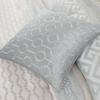 Madison Park Luxury Comforter Set-Traditional Jacquard Design All Season Down Alternative Bedding, Matching Bedskirt, Decorative Pillows, Cal King(104"x92"), Bennett, Geometric Aqua, 7 Piece view 4