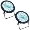 Zenithen Foldable 32" Bunjo Bungee Chair, Teal (Pack of 2) - Lightweight Collapsible Seating for Teens, Adults, Dorms, Bedrooms, Camping & Gaming - 225lb Capacity Portable Seat view 1