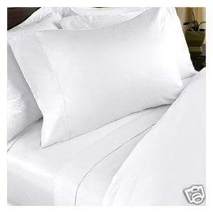 BESPOLITAN INC. California King Size- 1200 Thread Count 4pc Bed Sheet Set, Deep Pocket, White
