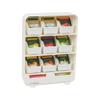 Mind Reader Tea Bag Organizer, Tea Station Organizer, Countertop Storage, Kitchen, Plastic, 10.25"L x 3.25"W x 13.75"H, White view 1