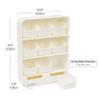 Mind Reader Tea Bag Organizer, Tea Station Organizer, Countertop Storage, Kitchen, Plastic, 10.25"L x 3.25"W x 13.75"H, White view 3