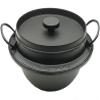 Iwachu 410-720 Japanese Cast Iron Gohan Nabe Rice Cooker, Black view 1