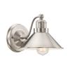Kira Home Welton 8.5" Modern Industrial Wall Sconce, Brushed Nickel Finish view 1