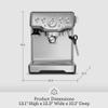 Breville Infuser Espresso Machine BES840XL, Brushed Stainless Steel view 3