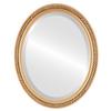 OVALCREST Oval Beveled Wall Mirror for Home Decor - Santa Fe Style - Gold Paint - 20x26 Outside Dimensions view 1