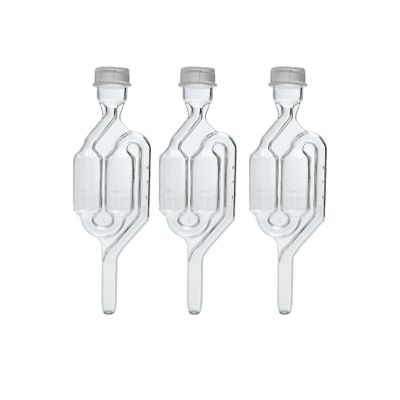 Fastrack Airlocks for Fermenting (Set of 3) | Bubble Airlock for Wine Making and Beer Making | BPA-Free S-Shaped | Used for Brewing Wine, Beer, Pickles & More | Transparent