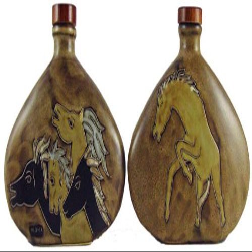 Mara Ceramic Stoneware 28 Oz. Horses Decanter