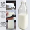 The Dairy Shoppe 1 Ltr. (33.8 oz.) Glass Milk Bottle Vintage Style with Cap & NEW Silicone Pour Spouts! (2 Pack) view 2