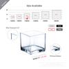 WGV Cube Glass Vase, Candle Holder, 5"x5"x5", Clear Elegant Floral Accent Container Planter Terrarium Storage for Wedding Party Ceremony Event Office Home Decor, 1 Piece view 2
