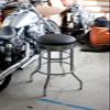 TRINITY Heavy Duty 30-Inch Backless Swivel Bar Stool for Kitchen, Garage, or Workshop, Chrome Finish with Faux Leather Seat, 2 Pack, Black view 2
