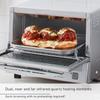 Panasonic FlashXpress Toaster Oven Countertop, 4-Slice Small Toaster Oven Compact Size with Double Infrared Heating, 6 Auto Cook Options and Precise Temperature Control, 1300W - NB-G110P (Silver) view 3