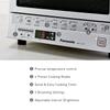 Panasonic FlashXpress Toaster Oven Countertop, 4-Slice Small Toaster Oven Compact Size with Double Infrared Heating, 6 Auto Cook Options and Precise Temperature Control, 1300W - NB-G110P (Silver) view 4