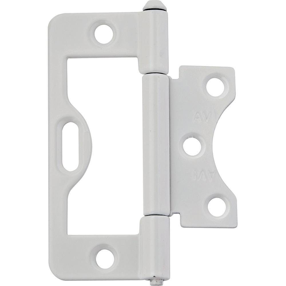 Rockler 3" Non-Mortise Butt Hinges - Heavy-Duty Inset Hinges for Shutters, Cabinets & Interior Doors - Removable Pin, Wrap-Style Support, Multiple Finishes - Easy Installation for Home & DIY Projects