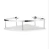 Smedbo DK3034 Design Corner Basket, Polished Chrome/White view 1