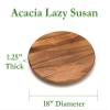 Lipper International 18-Inch Lazy Susan Kitchen Storage, Acacia view 2