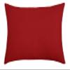 TangDepot Handmade Decorative Solid 100% Cotton Canvas Throw Pillow Covers/Pillow Shams, (12"x20", Deep Red) view 1