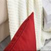 TangDepot Handmade Decorative Solid 100% Cotton Canvas Throw Pillow Covers/Pillow Shams, (12"x20", Deep Red) view 4