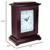 PS Products Ps Concealment Clock - Rectangle, Mahogany (Pack of 1) view 3