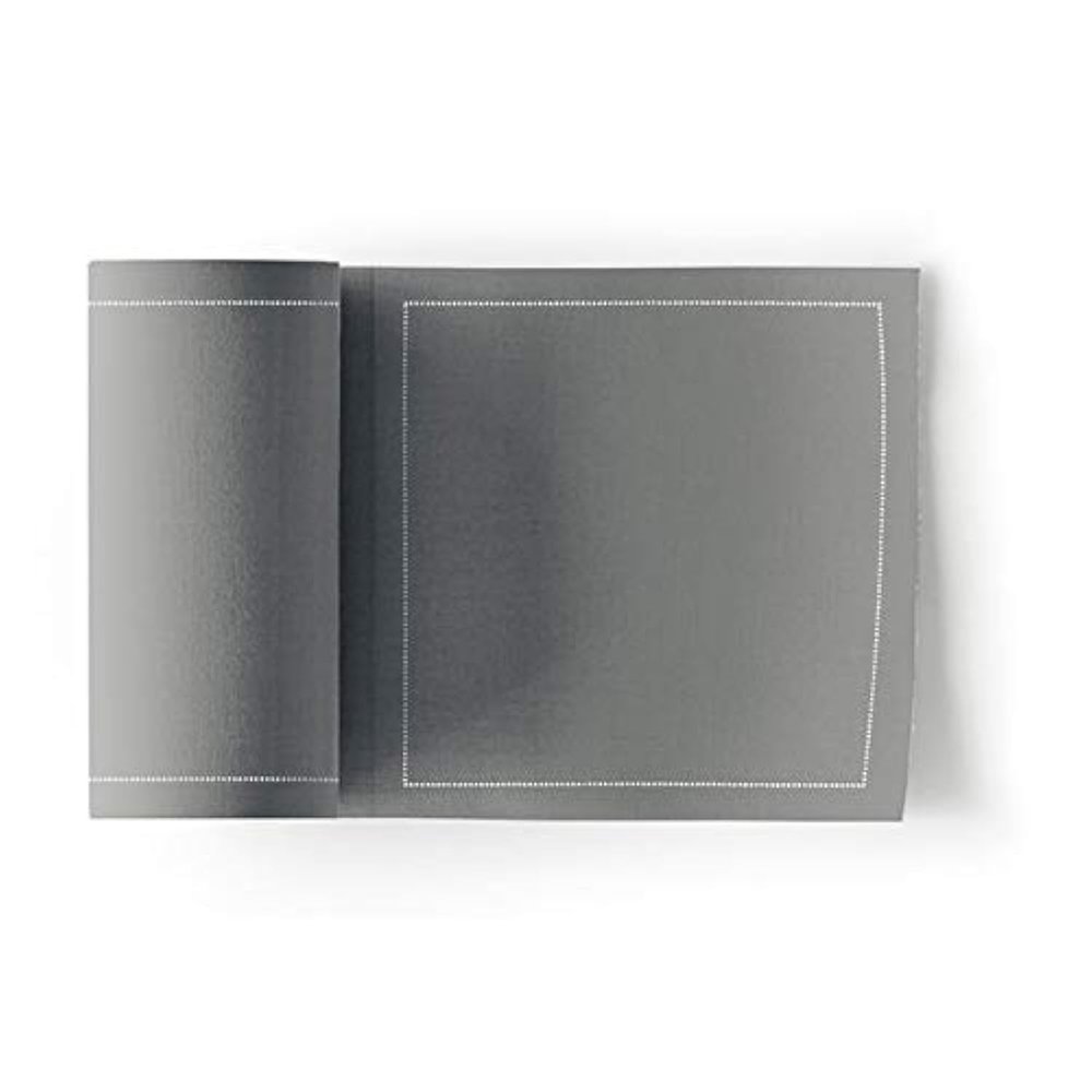 MY DRAP Cocktail Napkin, Washable and Reusable Cloth Napkins 4.5x4.5 in (100 Napkins, Grey)