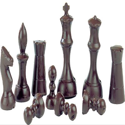 Matfer Bourgeat Polycarbonate Chess Pieces Chocolate Mold Sheet, 16 cavities