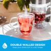 GROSCHE Cyprus 16 fl. oz Double-Wall Glass Mug | Espresso, Latte, Tea & More | Hot & Cold Beverages | Stylish & Aesthetic | Dishwasher Safe | Heatproof | Drinking Glassware view 2