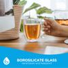 GROSCHE Cyprus 16 fl. oz Double-Wall Glass Mug | Espresso, Latte, Tea & More | Hot & Cold Beverages | Stylish & Aesthetic | Dishwasher Safe | Heatproof | Drinking Glassware view 3