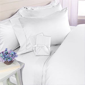 1500 Thread Count 2PCS Standard Size Egyptian Quality Pillowcases, Solid, White