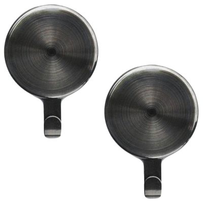 Haute Decor Attract Magnetic Wreath Hanger (Brushed Nickel) - Set of 2 Magnets - for 2 Metal Doors/Surfaces or 1 Single-Pane Glass Door/Window (Will not Work on Double-pane or Thick Glass)
