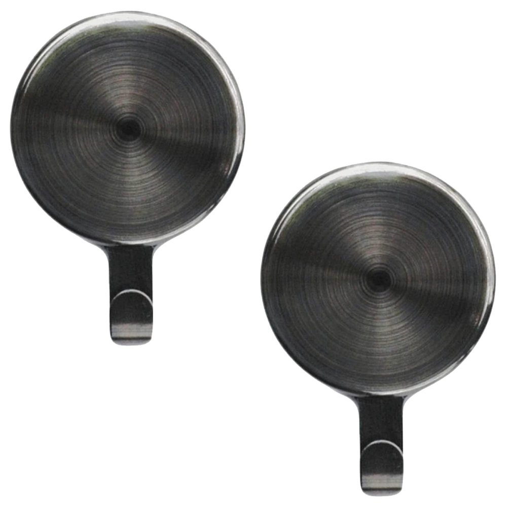 Haute Decor Attract Magnetic Wreath Hanger (Brushed Nickel) - Set of 2 Magnets - for 2 Metal Doors/Surfaces or 1 Single-Pane Glass Door/Window (Will not Work on Double-pane or Thick Glass)