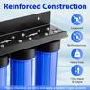 iSpring Whole House Water Filter System, Highly Reduces Sediment, Taste, Odor, and up to 99% Chlorine, 3-Stage w/ 20-Inch Sediment and Carbon Block Filters, Model: WGB32B, 1" Inlet/Outlet view 2