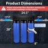 iSpring Whole House Water Filter System, Highly Reduces Sediment, Taste, Odor, and up to 99% Chlorine, 3-Stage w/ 20-Inch Sediment and Carbon Block Filters, Model: WGB32B, 1" Inlet/Outlet view 4