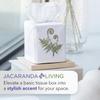 Jacaranda Living Square Tissue Box Cover, Linen/Cotton Fabric Tissue Holder, Decorative Cloth Tissue Cube Cover, Coastal Designs Coral (Duck Egg Blue) view 2