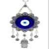 Blue Evil Eye with Hamsa Hand Protection Wall Hanging Ornament Decor Sunflower Design (with a Betterdecor Pouch)-006 view 1