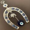 Blue Evil Eye Horse Shoe Car Wall Hanging Dcor Protection Amulet Blessing Gift view 2