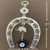 Blue Evil Eye Horse Shoe Car Wall Hanging Dcor Protection Amulet Blessing Gift view 3